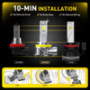 H11/H8 LED Headlight Bulbs – 30,000 Lumens, 6500K Cool White