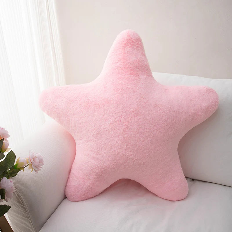 Plush Star Decor Pillow for Bed and Sofa