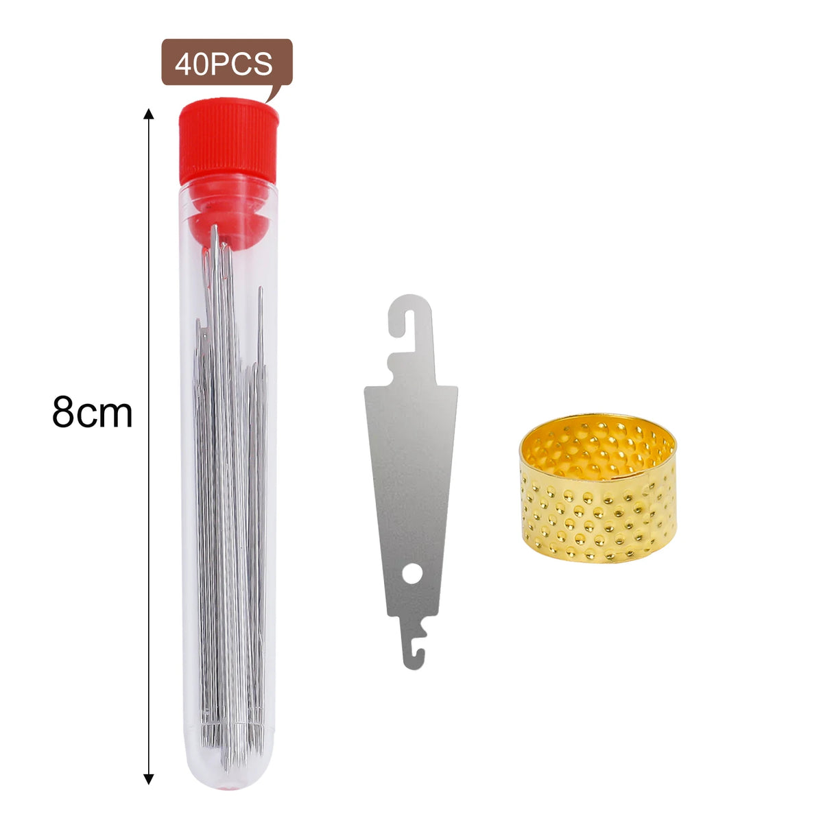 Stainless Steel Sewing Needle Set with Large Eyes