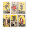 A set of nine classic tarot cards featuring illustrations like The Fool, The Magician, and The Chariot.