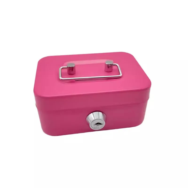 Compact Metal Key-Lock Money Box