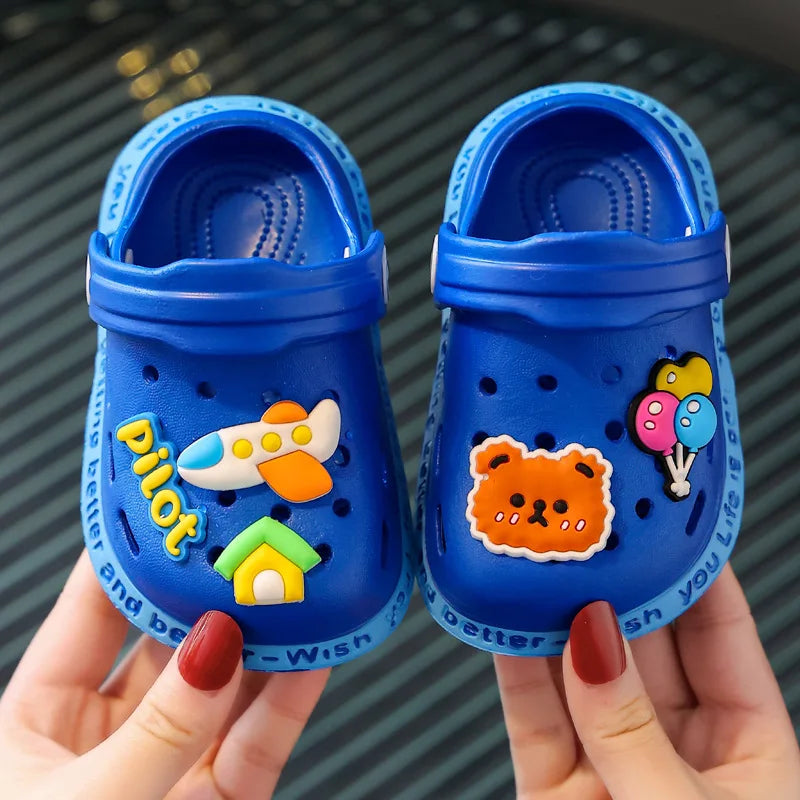 Kids' Quick-Dry Garden Clogs with Cartoon Design