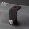 Black car seat headrest hook with dual hooks for bags and phones