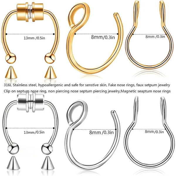 Magnetischer Septumring-Set