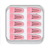 A clear plastic case containing multiple rubber screw patches and a screwdriver for emergency tire repair.