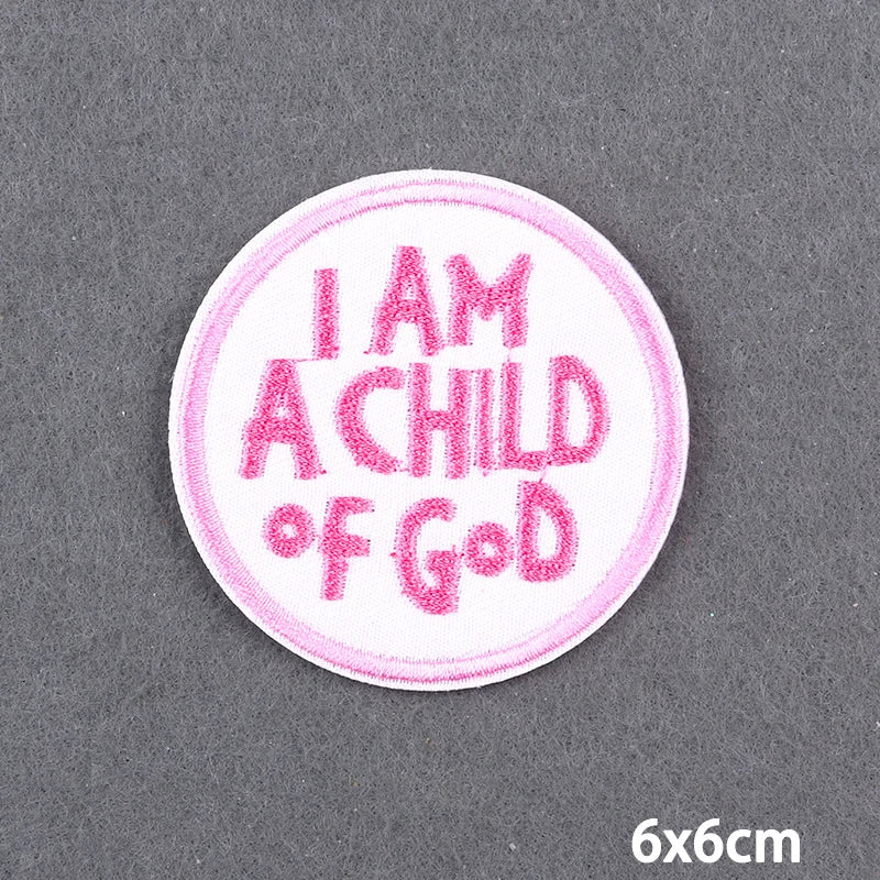 Encouraging Embroidery Iron-On Patches for Clothing and Accessories