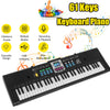 61-Key Electronic Keyboard Piano with Microphone for Beginners