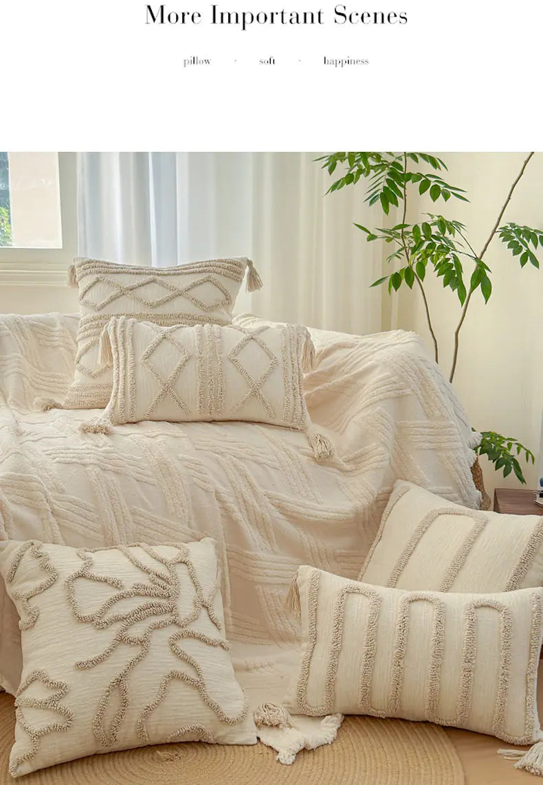 Bohemian Woven Throw Pillow Cover