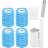 Wall-Mounted Disposable Toilet Brush with Replaceable Heads