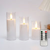 Set of 3 LED Flameless Candles with Remote and Timer