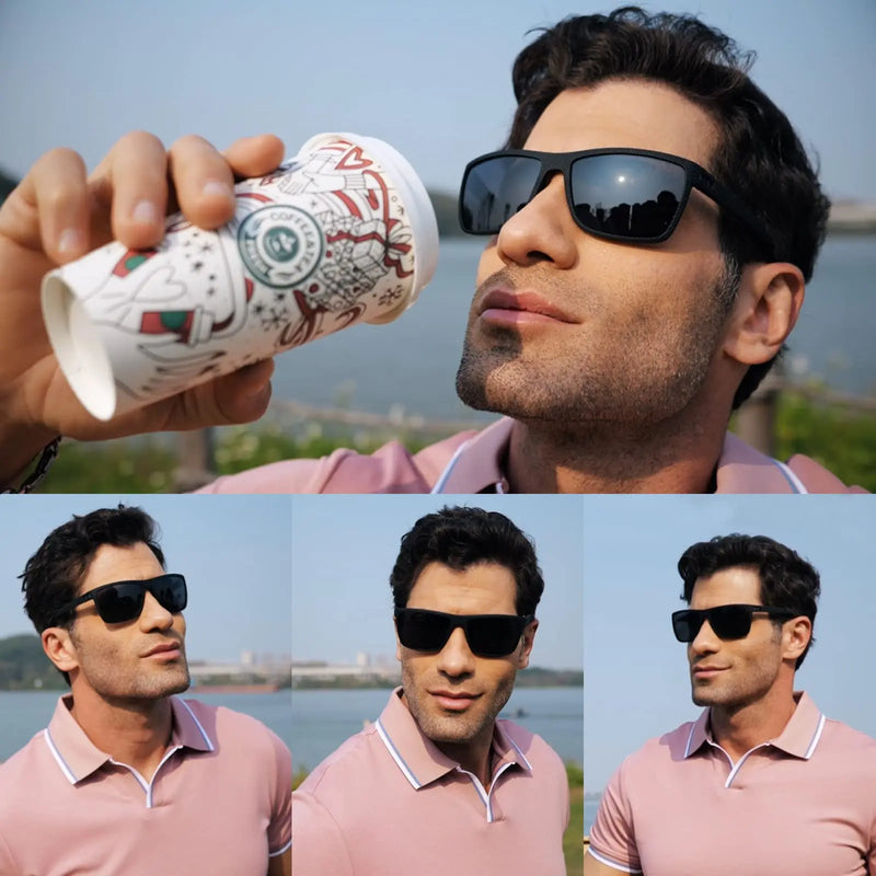 Polarized Square Sunglasses with UV400 Protection