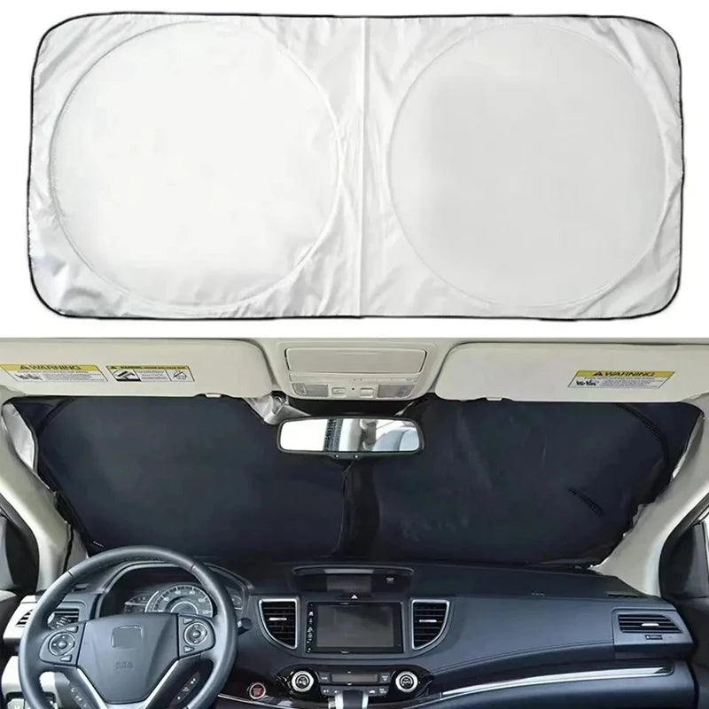 Folding Car Windshield Sun Shade with Storage Bag