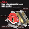 Magnetic welding holders with various angles used for rivet reinforcement process resin sealing