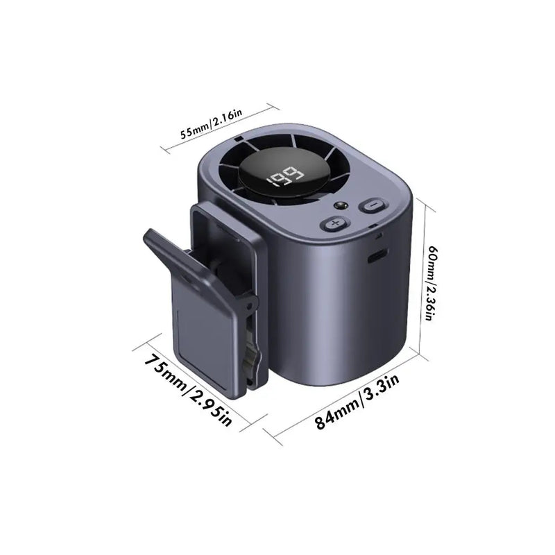Portable Clip-On Fan with LED Display