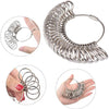 Metal Ring Sizer Mandrel with Stainless Steel Gauge Set