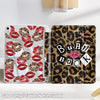 A premium tri-fold iPad case featuring a leopard print cover and a clear silicone outer shell.