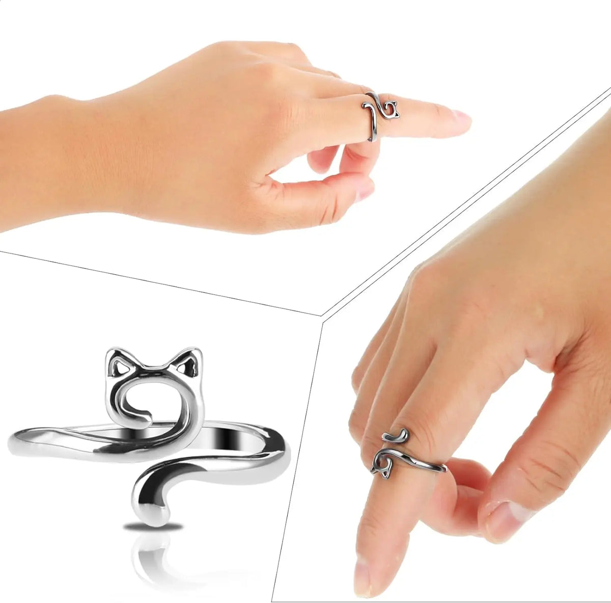 Adjustable Knitting Crochet Loop Rings (Set of 2)