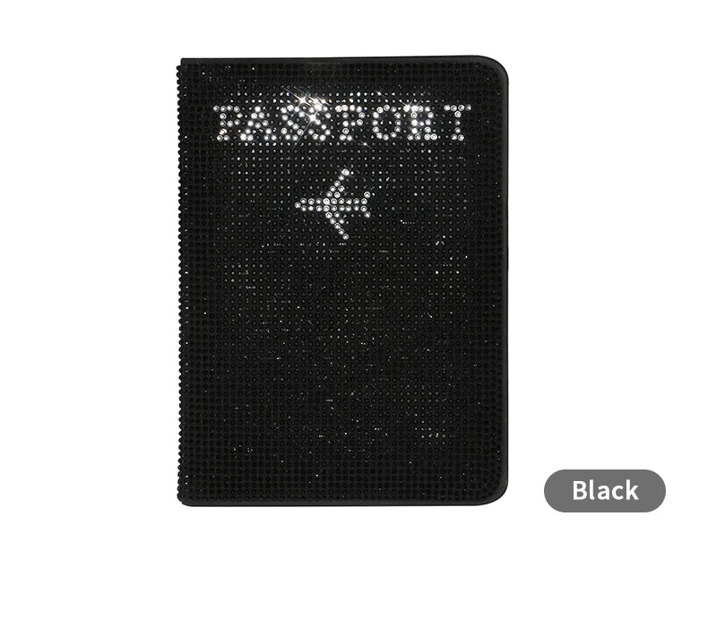 Crystal Rhinestone Passport & Card Holder Case