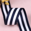 Striped Grosgrain Ribbon – Double-Sided Polyester Cotton, 1 Inch Wide