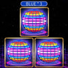 A glowing blue sphere with colorful light lines is displayed in a game card format.