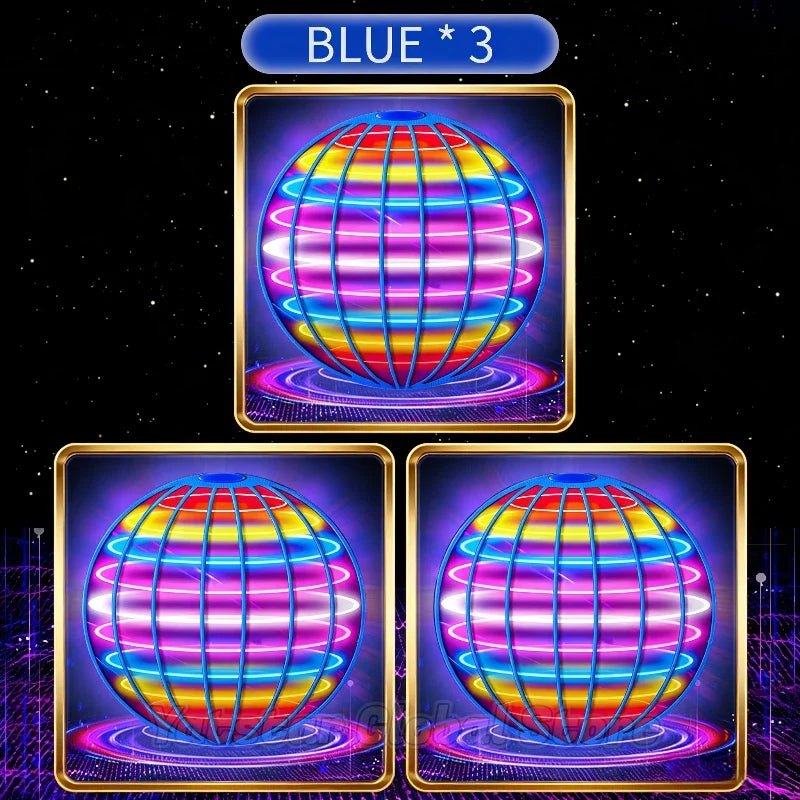 A glowing blue sphere with colorful light lines is displayed in a game card format.