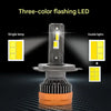 RGB Remote Control LED Headlight Bulbs with Tri-Color Modes