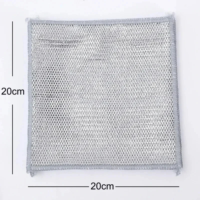Heavy-Duty Microfiber Cleaning Cloths with Steel Mesh
