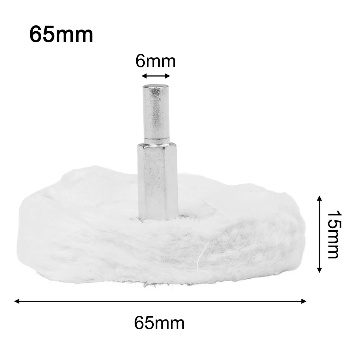 Cotton Polishing Wheel with 6mm Shank for Drill Buffing