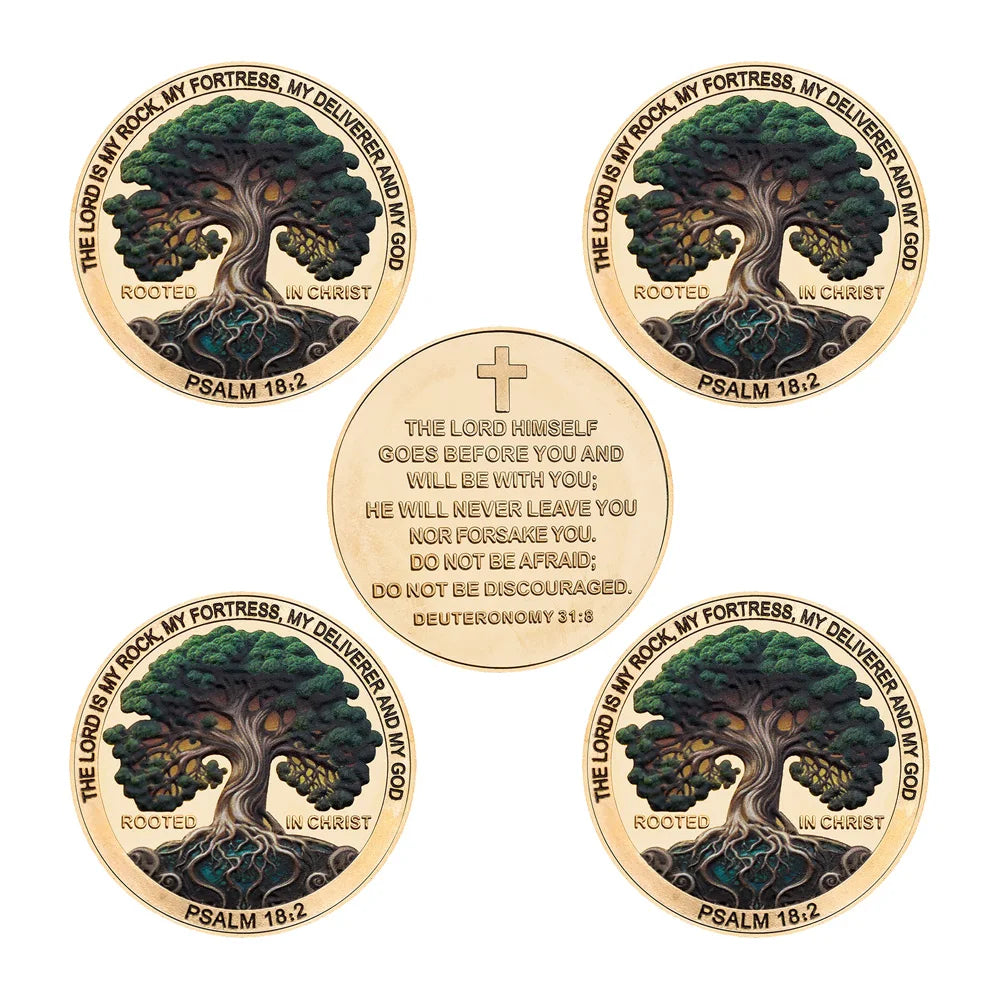 Christian Tree of Life Holy Cross Coin Set