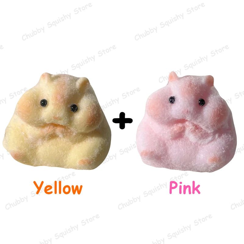 Juguete Squishy de Hámster de Silicona y Peluche