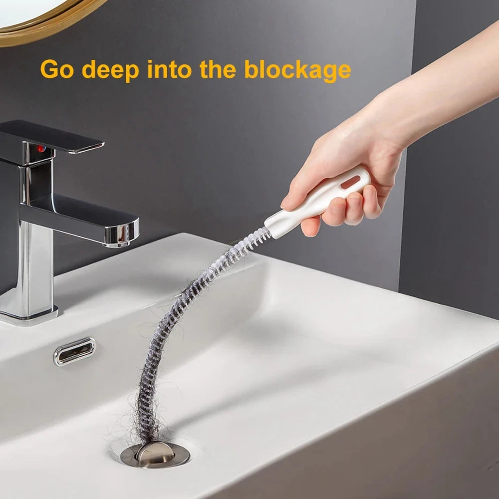 Flexible Drain Cleaning Brush for Hair and Clogs