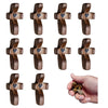 Wooden Pocket Cross with Heart Cutout