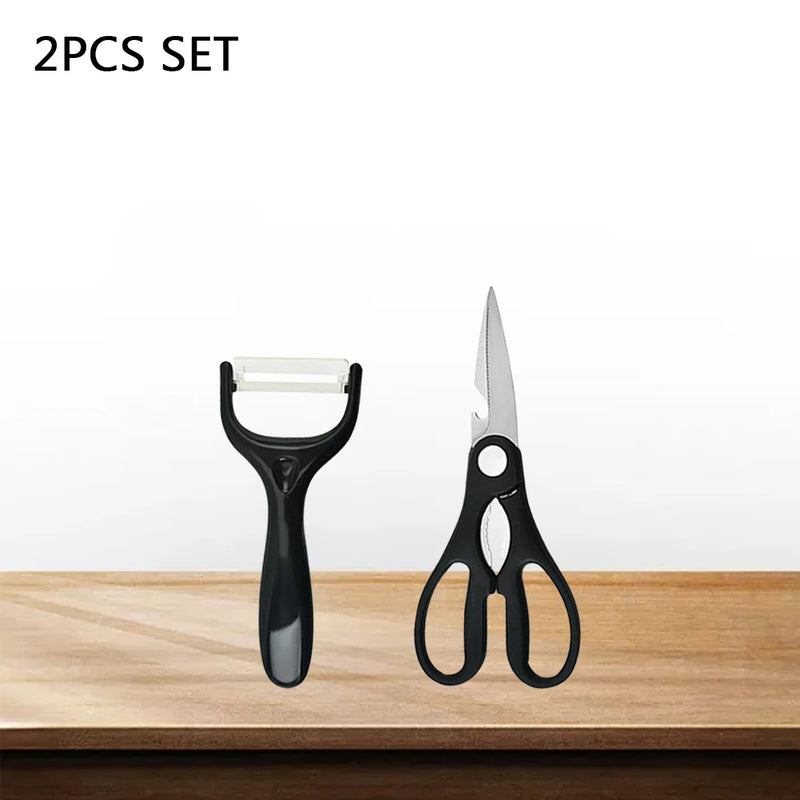 Forged Hammer-Pattern Kitchen Knife Set