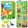A set of colorful felt busy books for toddlers featuring various animals and nature scenes.