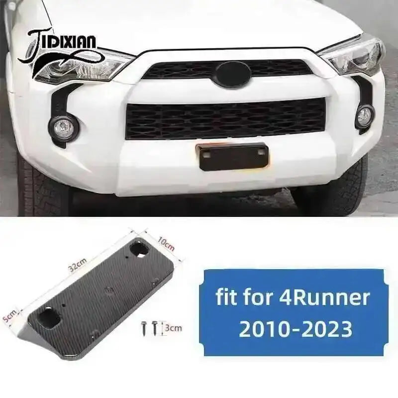 Carbon fiber trim kit for Toyota 4Runner featuring a black panel for the front grille area.