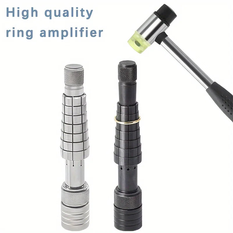 A high quality ring amplifier featuring a silver and black expander tool with a yellow tip.