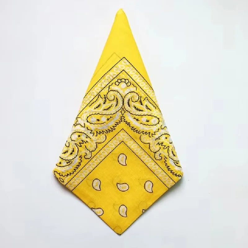 Paisley Bandana Square Scarf – 55cm Cotton Blend for Men and Women