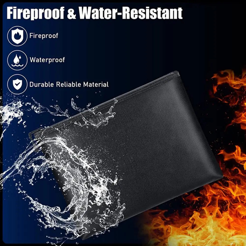 Fireproof and Waterproof Document Bag for Valuables