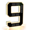 Modern Solar-Powered LED House Number Sign