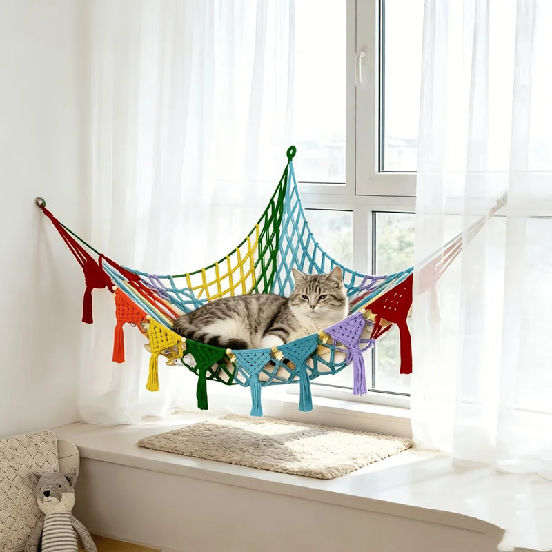 Hand-Woven Vinyl Cat Hammock