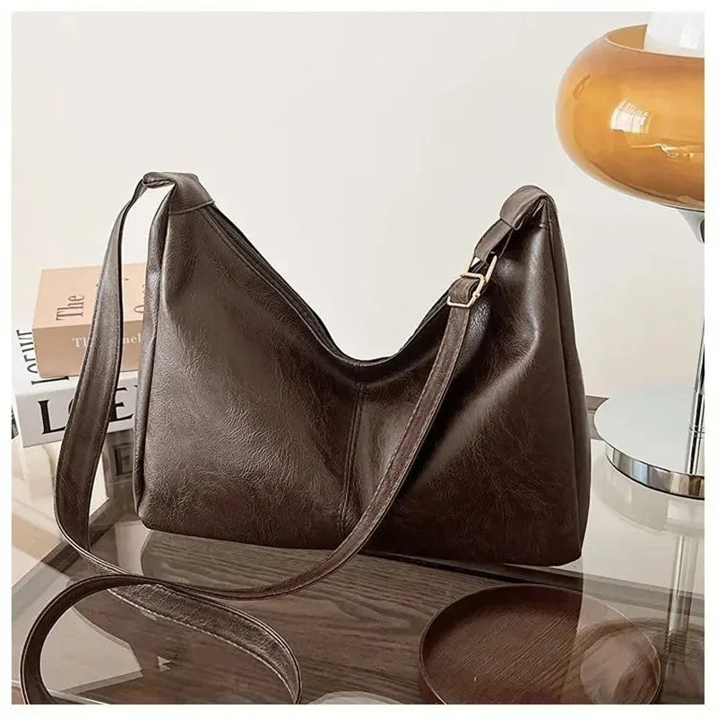 Bolso Tote de Piel Sintética Estilo Vintage