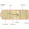 A beige foldable jewelry roll with multiple compartments for storing and organizing accessories like rings, earrings, and nec