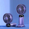 Portable Rechargeable Handheld Fan with Digital Display