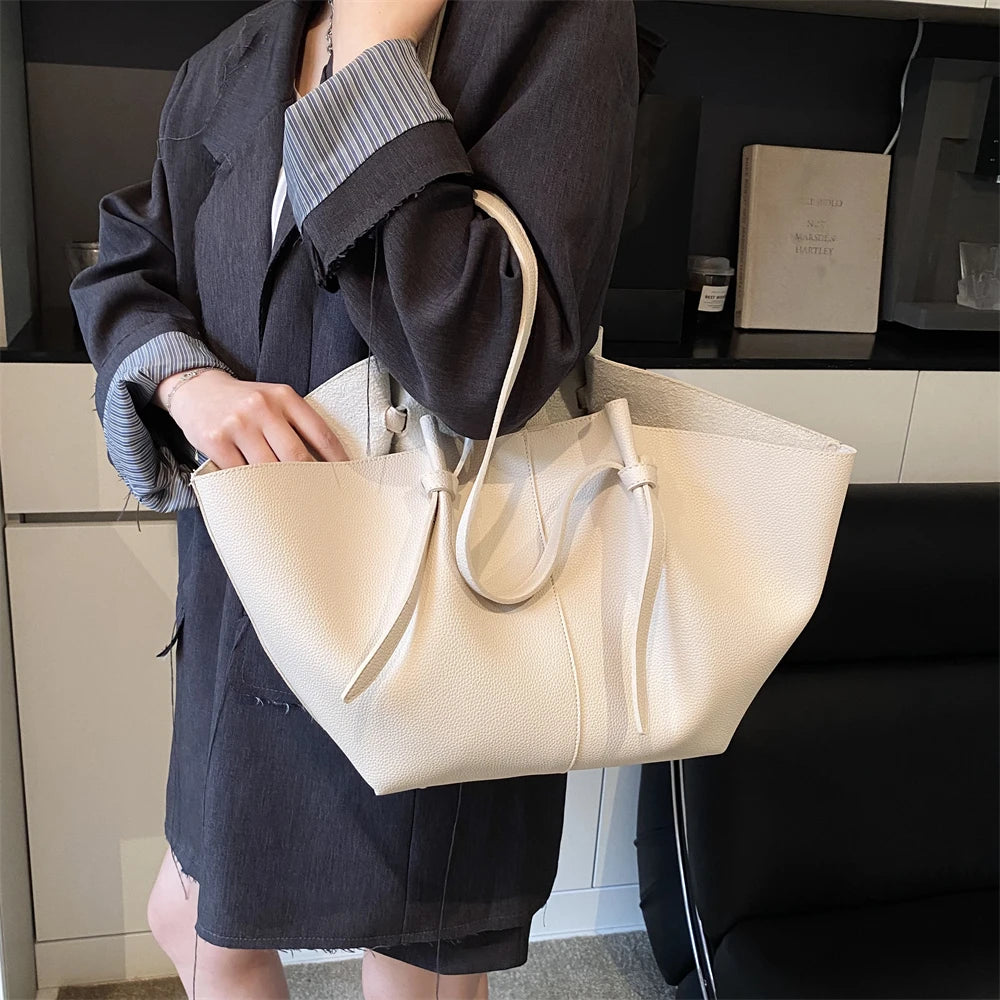 Soft PU Leather 2-in-1 Tote Bag Set for Women