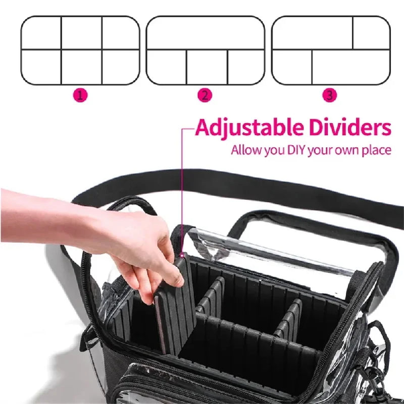 Organisateur de Maquillage Pliable Transparent