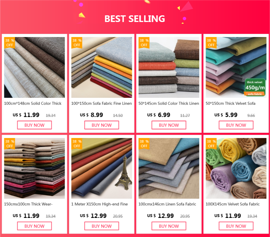 Premium Cotton-Linen Upholstery Fabric – Solid Colors, Durable & Versatile