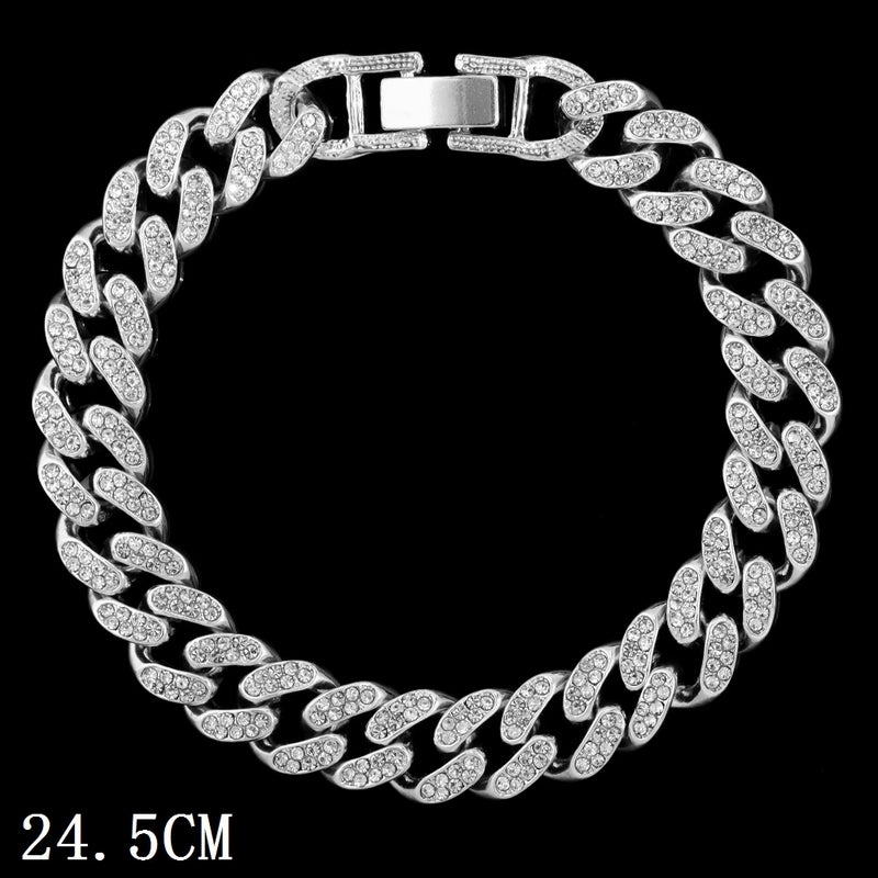 Iced-Out Cuban Link Anklet