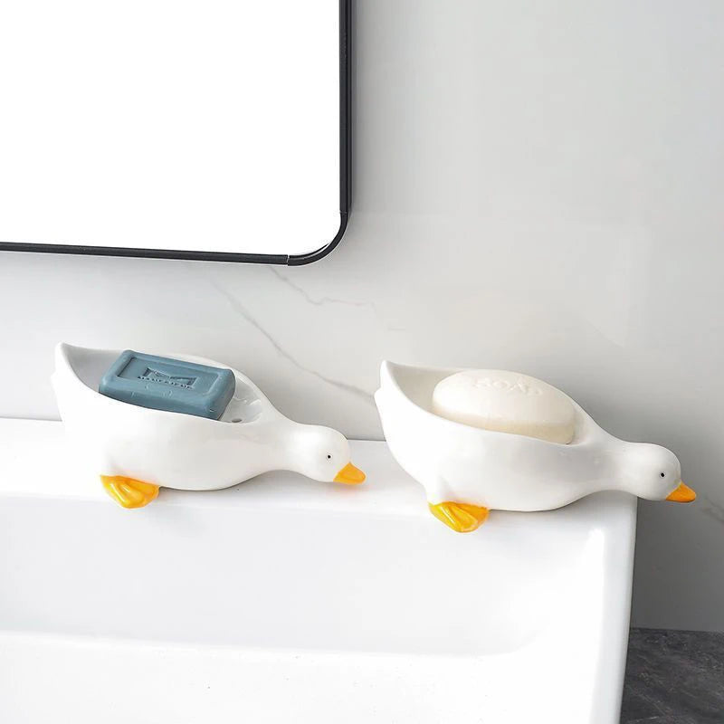 Duck-Shaped Drainable Soap Dish