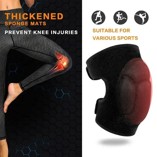 Black thick sponge mats knee pads suitable for various sports and preventing knee injuries