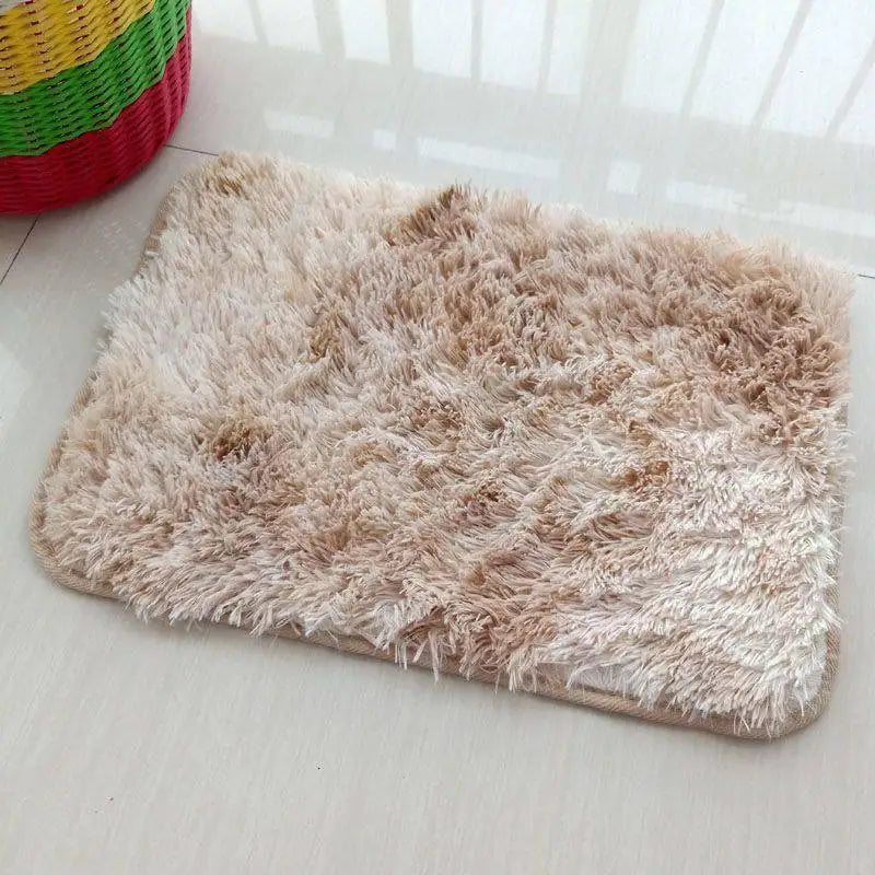 Soft Tie-Dye Leaf Print Non-Slip Area Rug